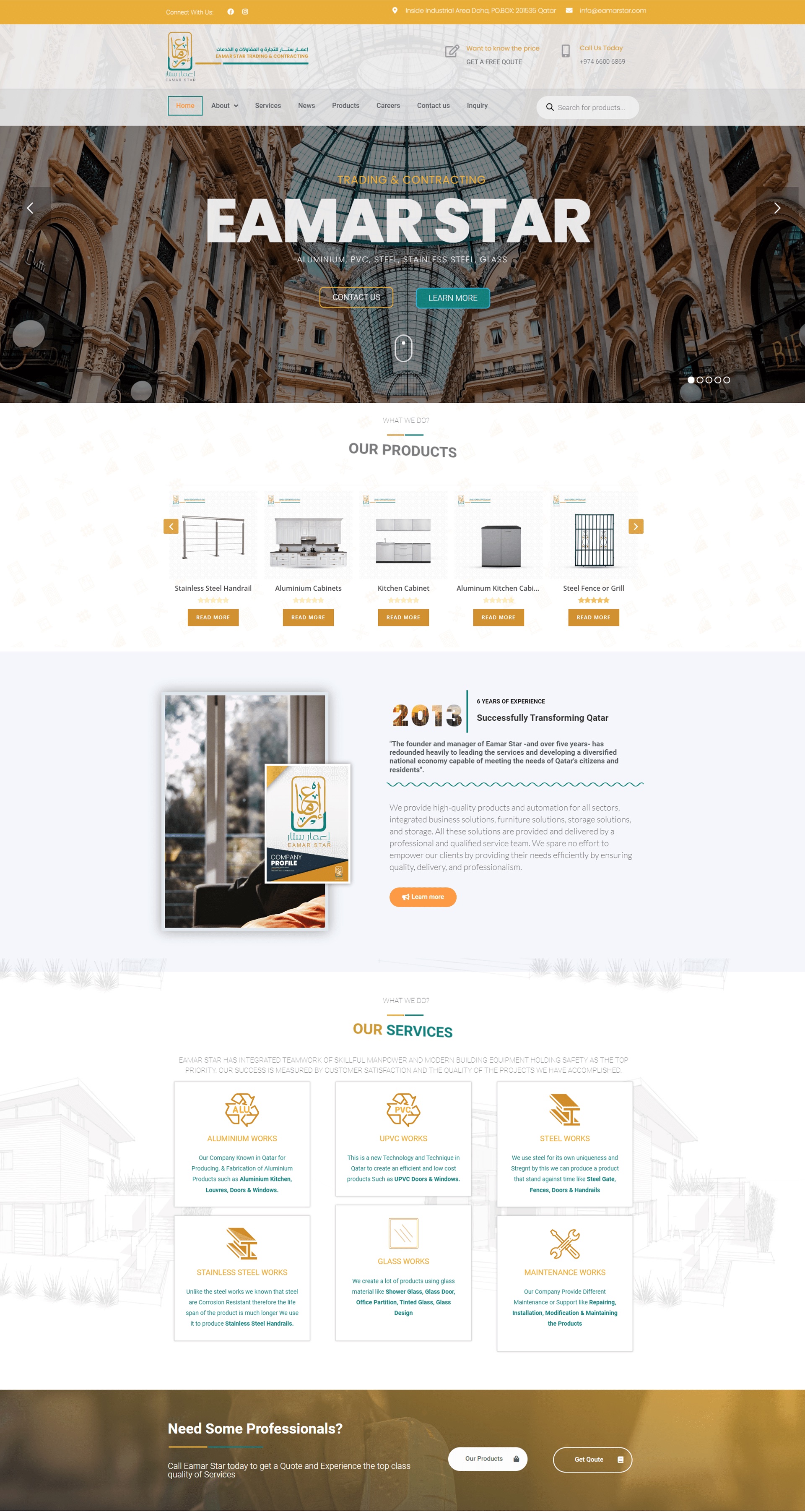 Full Eamar Star website homepage