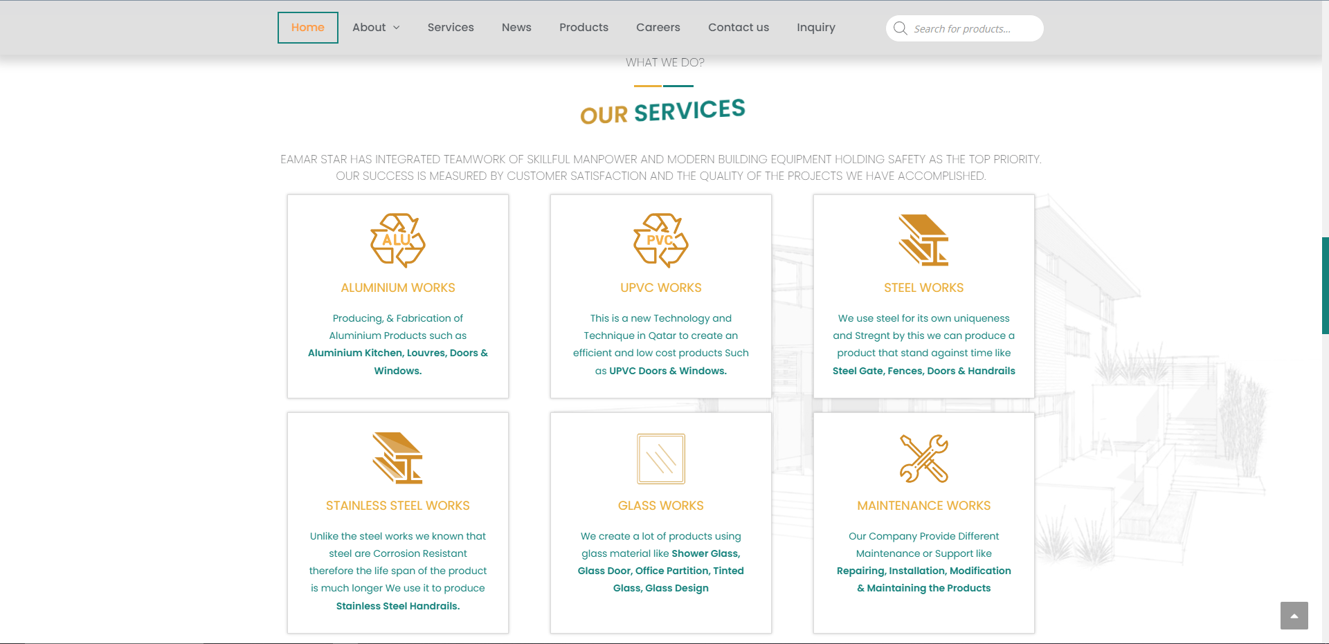 Eamar Star website contact and enquiry screen