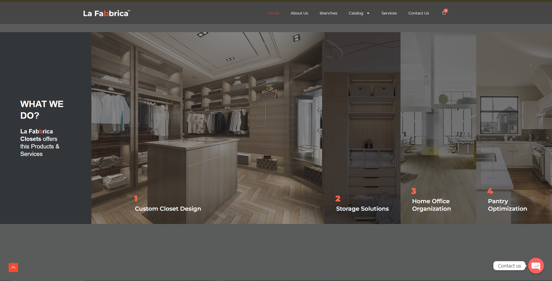 La Fabbrica website contact experience