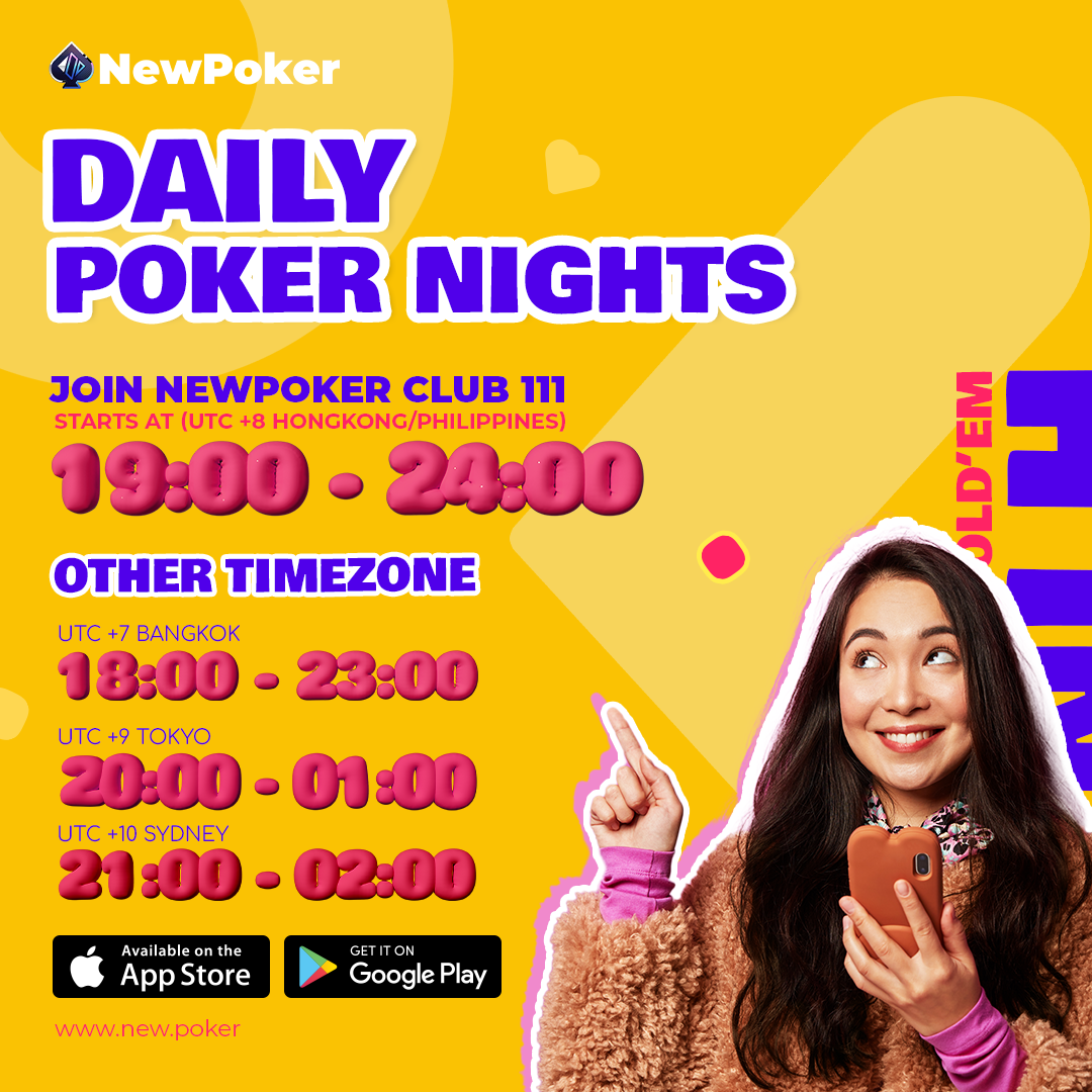 NewPoker daily schedule graphic
